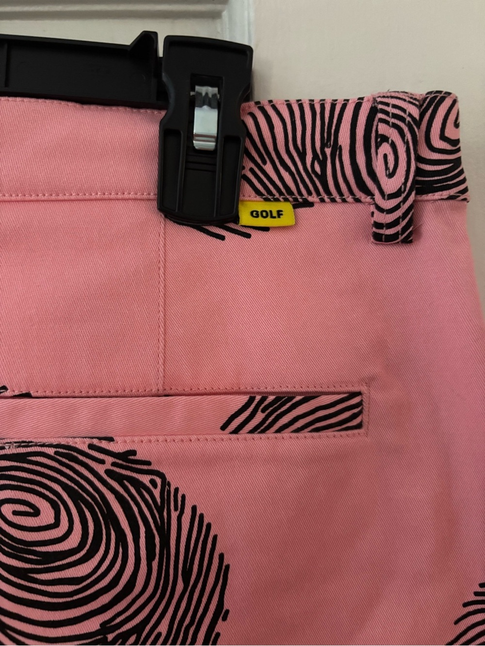 Golf Wang Pink/Black Fingerprint Twill Pants 32x31 Regular Fit Straight Pockets - Picture 5 of 6